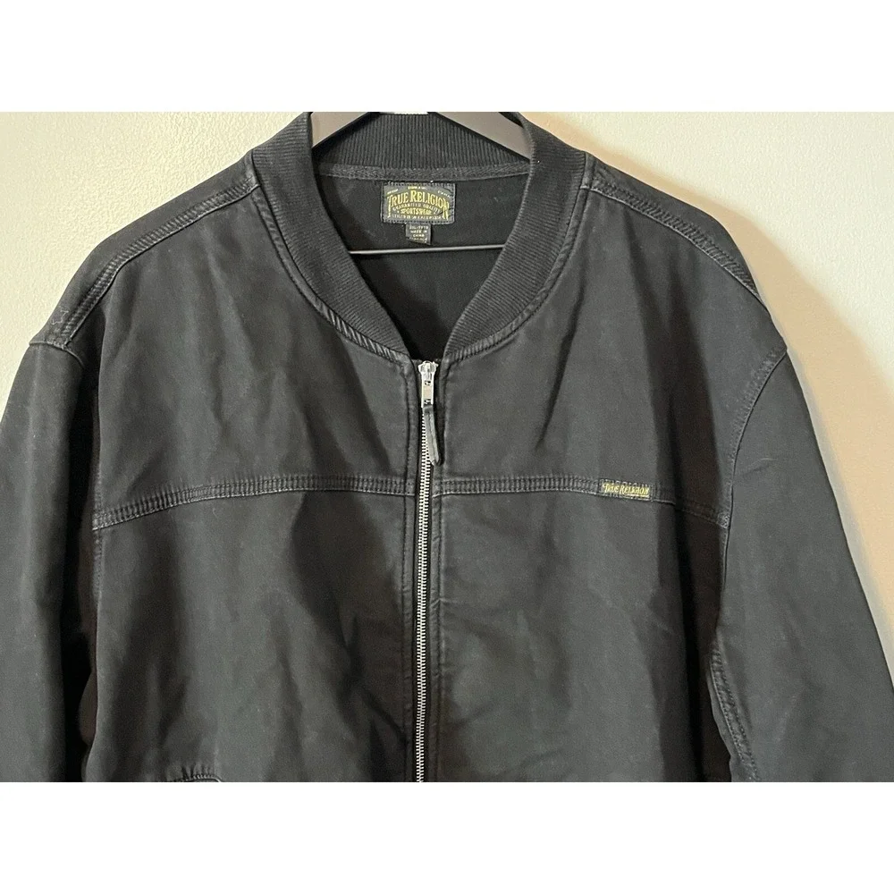 New! TRUE RELIGION‎ MEN'S RUNNER ZIP JACKET Size 3XL  XXXL Black NWT Retail $228
